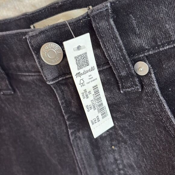 Madewell 90s Straight Leg Jeans Womens Size 26 Black - Picture 3 of 13